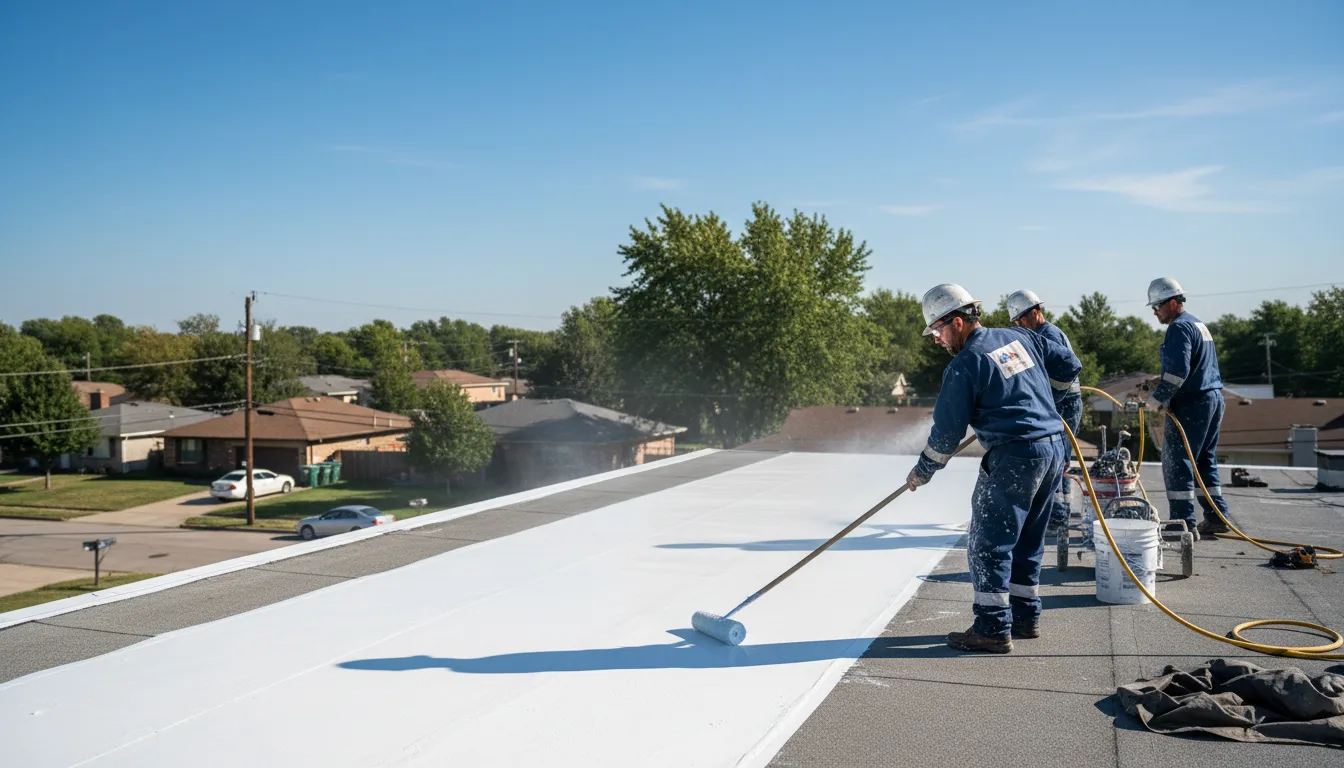 Commercial roof coating in Dupo, IL near me